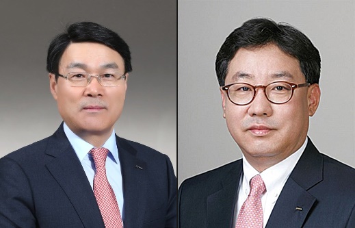 ▲최정우 포스코 회장(왼쪽)과 이영훈 포스코건설 대표